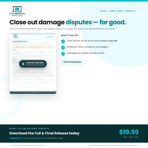 Damage Full & Final Release Agreement
