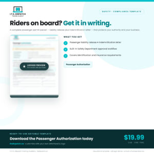 Passenger Authorization Form